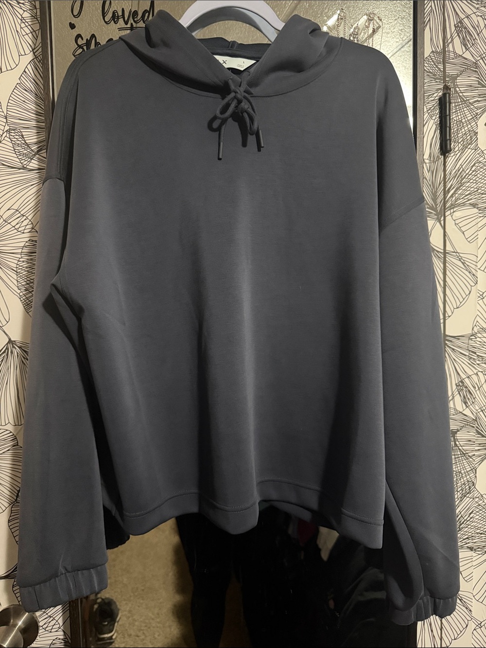 Women's Charcoal Crewneck Hoodie Sweatshirt - Unbranded
